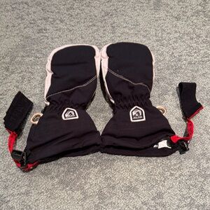 Hestra Black and Gray Women’s Mittens